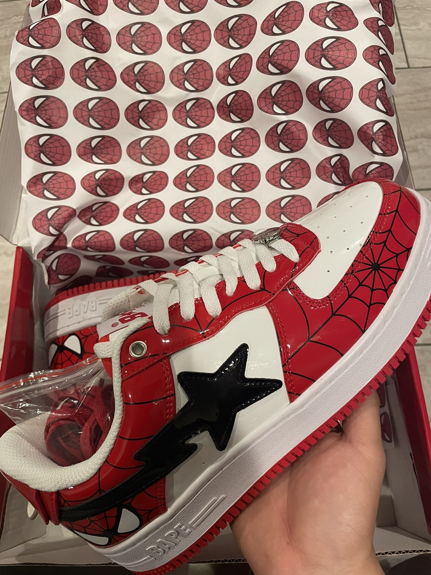 Bape Spiderman Shoes