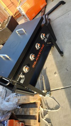 Blackstone Original Outdoor Griddle, 36 Inch 4-Burner Flat Top Grill with Hard Cover, Black