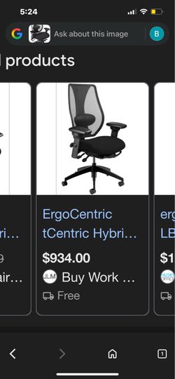 Egocentric chair office chair