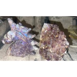 Aura Unicorn Crystal 642 G And Aura Cluster 847G!