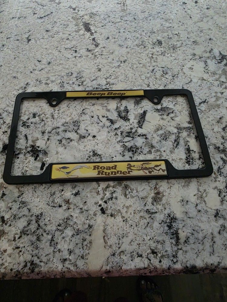 Metal Cartoon Charter License Plate Frame