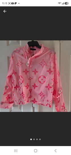 New Pink LV Wind Jacket Sz M