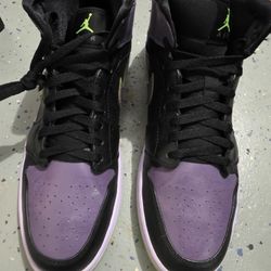 Size 12-  Nike Air Jordan 1 Retro Joker Black Purple Electric Green