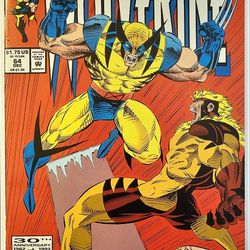Wolverine # 64 Sabertooth Cover VF+ 1988 