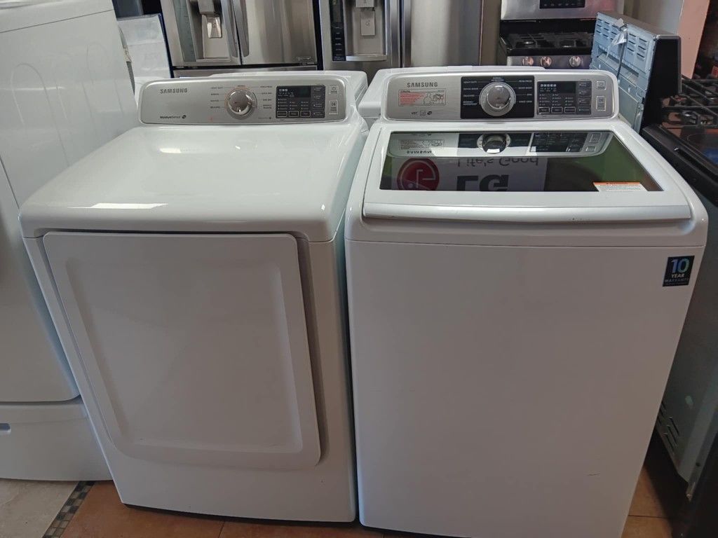 SAMSUNG TOP LOAD WASHER AND DRYER SET