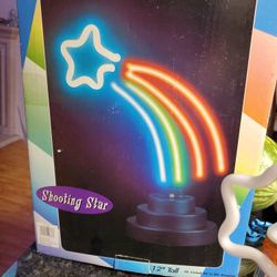 Vintage Neon Lamp 12 Inches Tall Shooting Star 