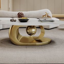 Modern Oval Marble Stone Coffee Table 