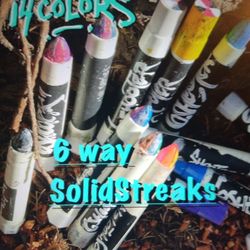 6way Split Streaks Solidified Paint Markers