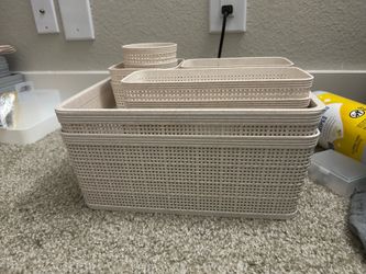 Storage bins and make up Organizer