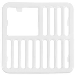 GSW FS-T3/4 Cast Iron Porcelain Floor Sink Top Grate with Ceramic Surface, 9-⅜” x 9-⅜” x 1-¼” - Perfect for Restaurant, Bar, Buffet