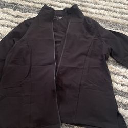 Black Mandula Size Large Scrub Jacket