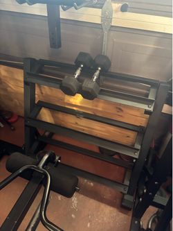 3-tier steel dumbbell storage rack