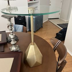 Glass End Table & Stuff