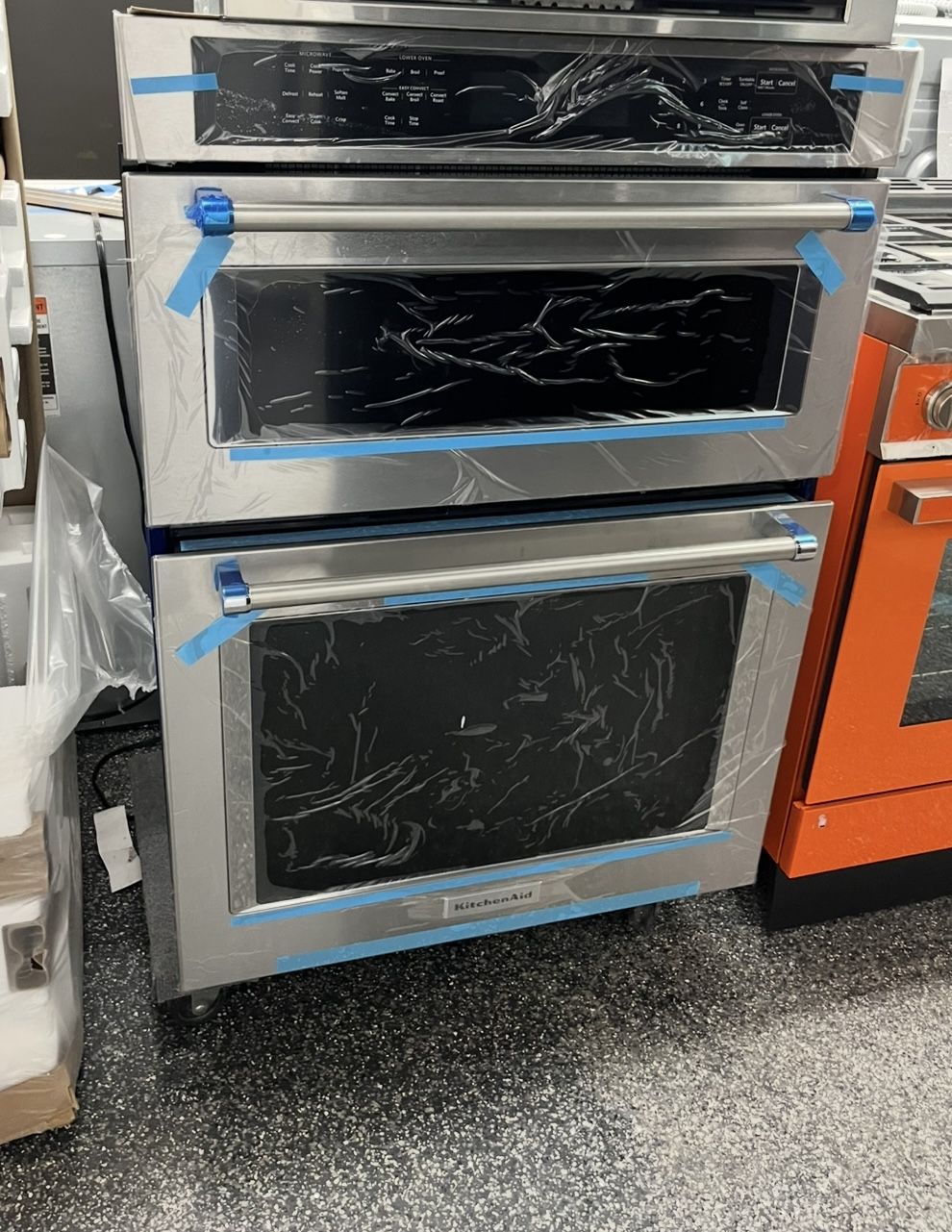 Stainless Steel Kitchen Aid 30” Microwave Oven Combo Electric + Convection