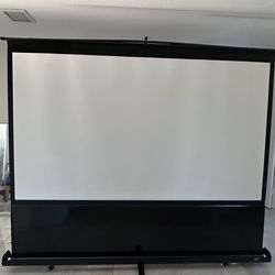 100" Elite Screens Floor Pull-Up (ezCinema) | Pristine Screen Surface