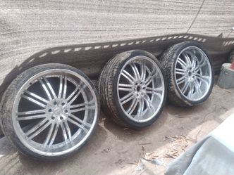 3 26" rims & tires