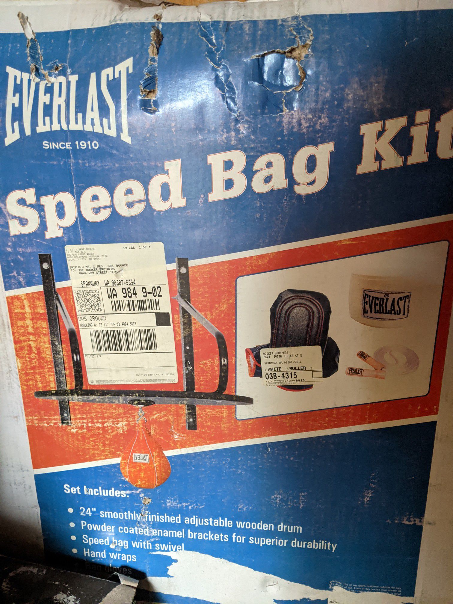 Everlast speed bag kit