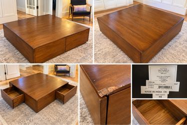 Four Hands Solid Wood Coffee Table