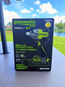 Greenworks Pro 24V 1/2" Brushless Impact Wrench (Tool Only, Model IW5550)