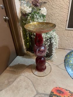Glass Birdbath