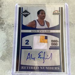 2012 Alex English Patch and Auto Basketball Card 11/25