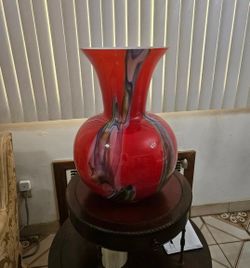 Large hand blown  glass vase