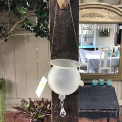 Hanging Votive Holders W/Crystal Drop