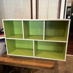 Green & White Furinno Luder Bookcase Qty 2