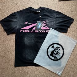 Hellstar pink and black shirt, size S (Brand New)