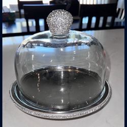 Sparkle Cake Plate With Cover 