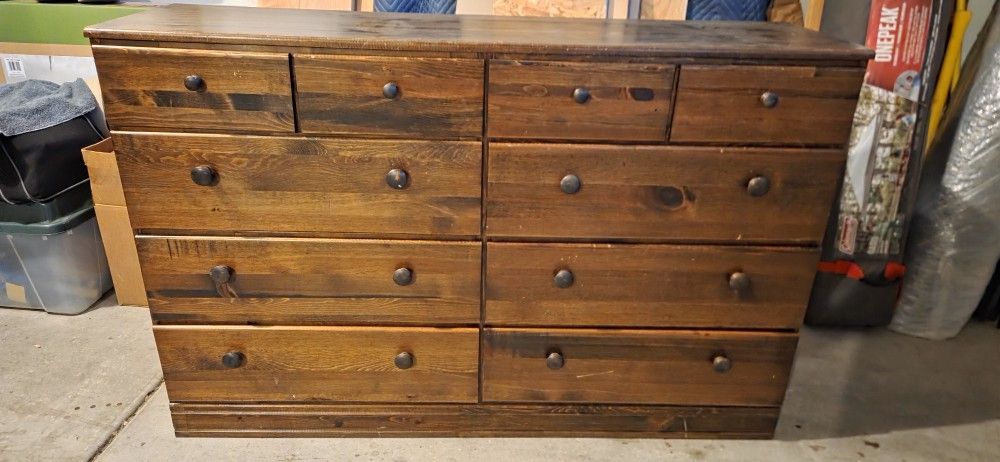  10 Drawer Wooden Cabinet / Dresser - $80 