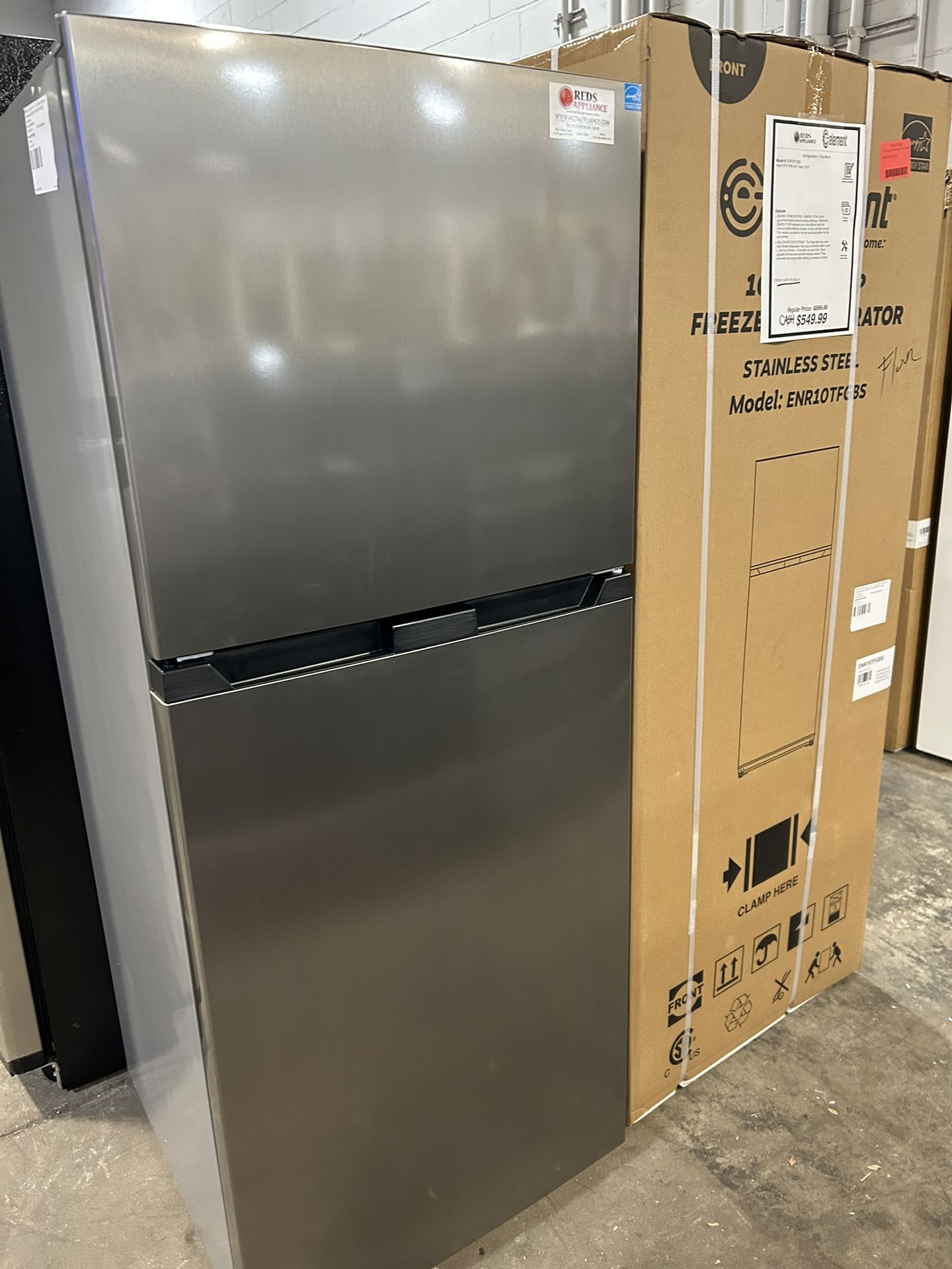 Stainless Steel 24” Inch Top Freezer Fridge