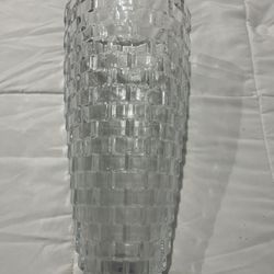 Glass Vase beautiful & heavy approx H12”W6”