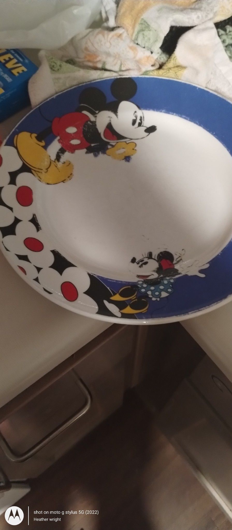 7 Mickey Mouse Dinner Plates And Seven Salad Mickey Mouse Plates Antique