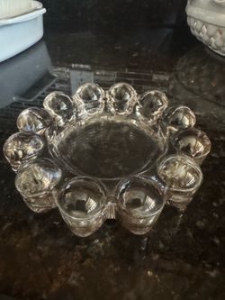 Vintage Anchor Hocking "Boopie" Bubble Edge Clear Glass Ashtray or trinket dish