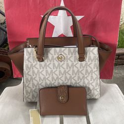 MICHAEL KORS Set  Avril Small Satchel  with adjustable strap NWT Pick up in Pico Rivera