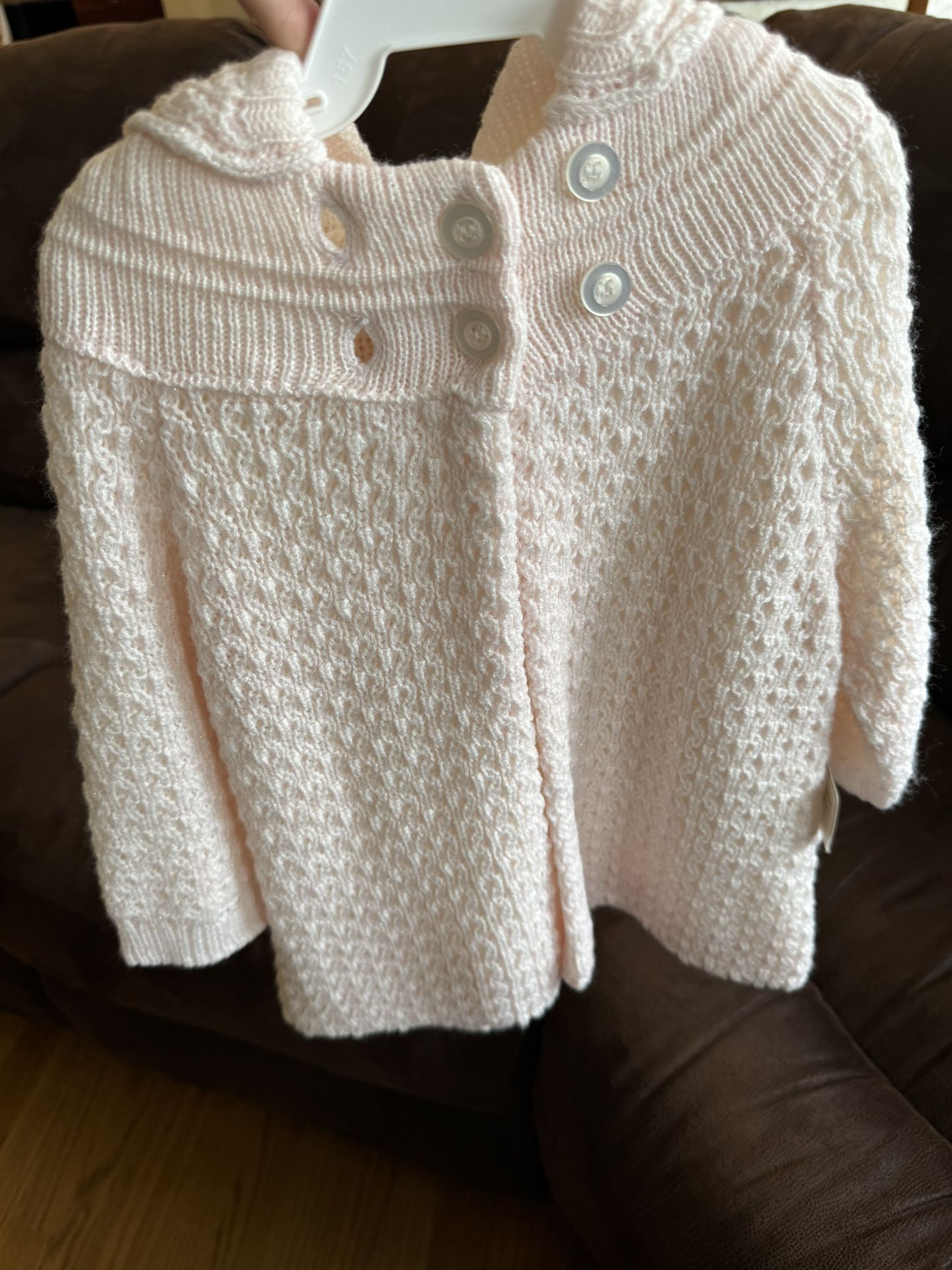 Infant Sweater Jacket Light Pink