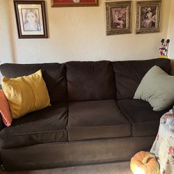 Sofa Bed & Love Seat couch. Pull Out Queen Bed