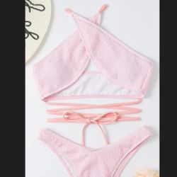 Textured Crisscross Bikini
