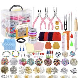 PP OPOUNT 2035 PCS Jewelry Making Supplies, Jewelry Making Kit with Jewelry Beads, Charms, Findings, Jewelry Pliers, Beading Wire for Necklace Bracele