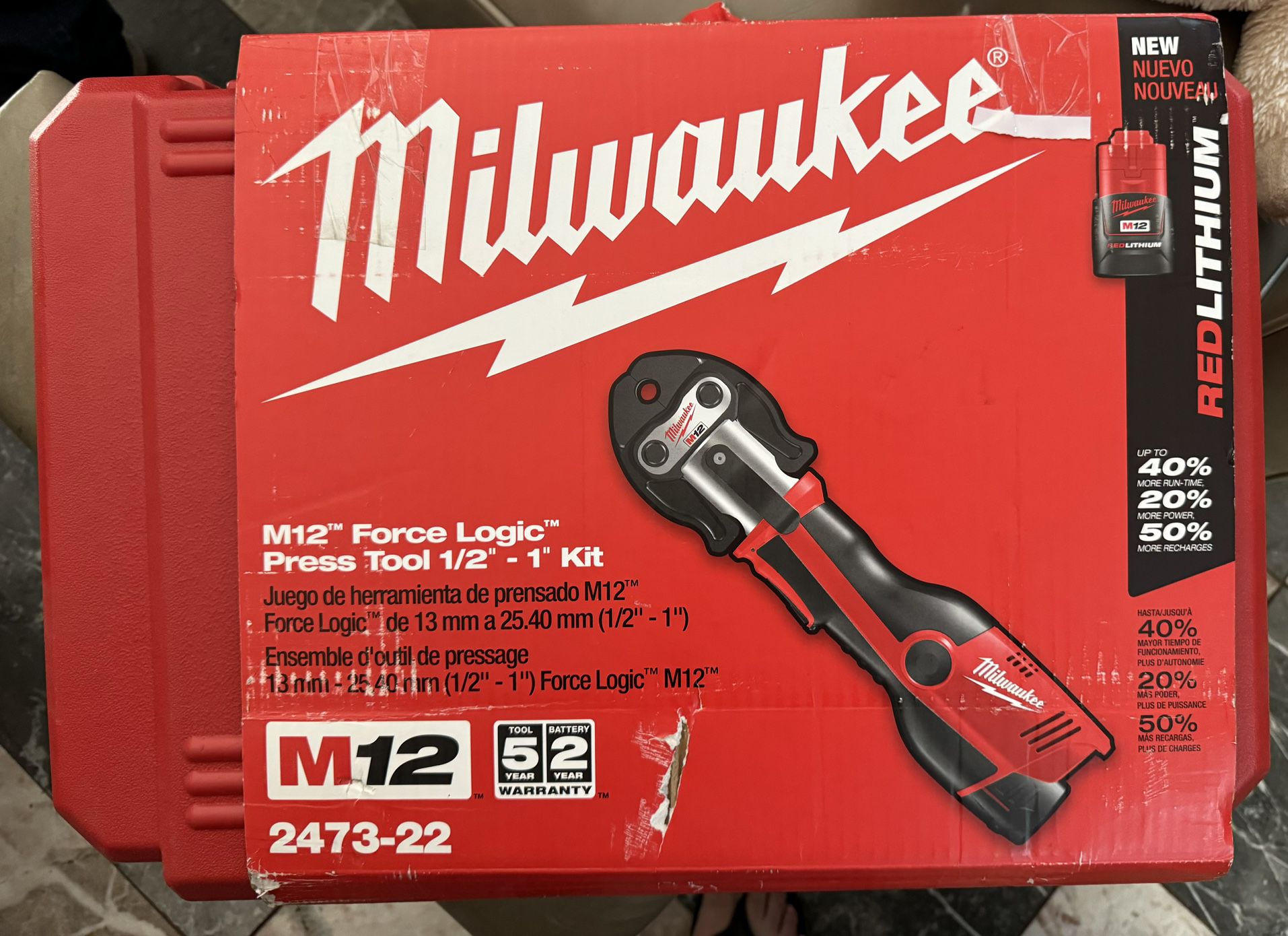 Milwaukee M12 Force Logic 2473-22 Press Tool Kit