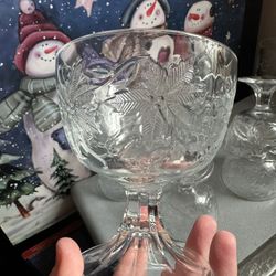 8 Princess House FANTASIA collection footed dessert bowls