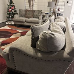 Fabric Sofa With Love Seat