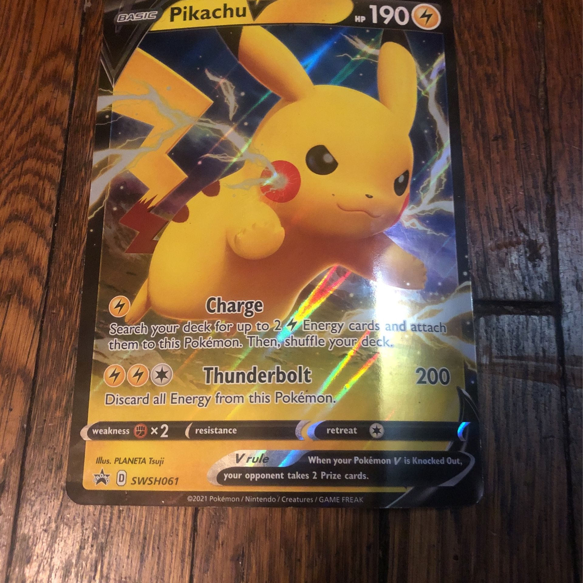 Pikachu Card Hp 190