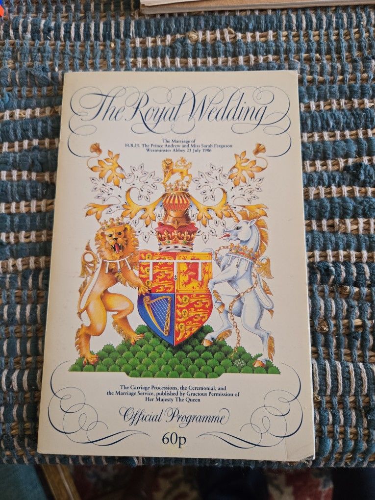 Vintage 1986 Royal Wedding Program