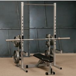 Pro-Elite Half Rack with Plate Storage 