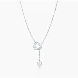 Tiffany & Co. Open Heart Lariat Necklace
