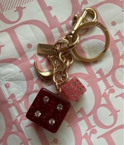 Coach Dice Keychain nag charm new