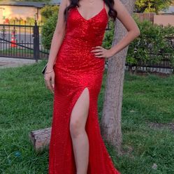 Red prom dress!