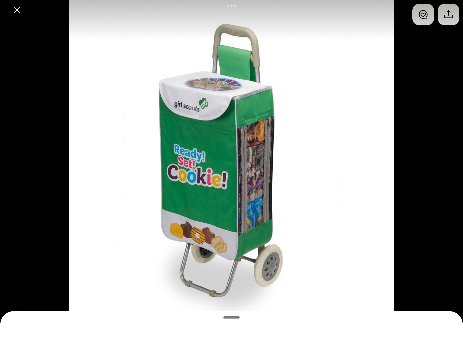 Girls Scout Cookie Sale Cart with  2 Tshirts, 3 Caps and a Beanie